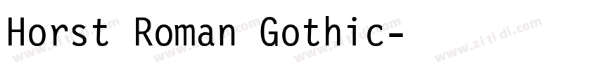 Horst Roman Gothic字体转换